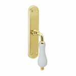 Maniglia per Finestra Cremonese Alice Impugnatura Maniglia Placca OLV+ Porcellana Bianco | ADF